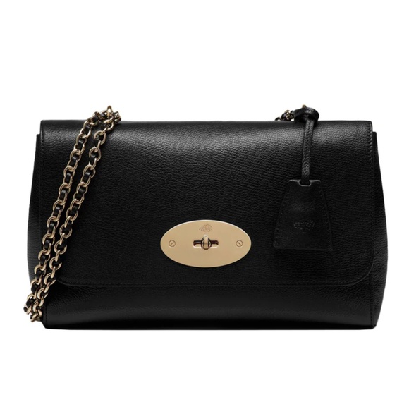 Mulberry 'Lily' Medium Black Glossy Goat Leather Bag - MSRP $1545 - BNWT - Picture 1 of 8